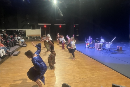 Yeli Ensemble teaches dance master class to UGA students.